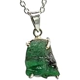 Natural Emerald Handmade 925 Silver Jewelry, Natural Emerald Pendant, Emerald Necklace, Emerald Jewelry, May Birthstone, Gift for her, beautiful jewelry, sliver chain pendant,vintage stone pendant