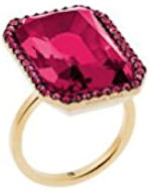Womens MKJ5009 710 Parisian Jewels Gold Tone Red Stone Statement Ring Size 7