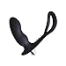 SheLins Soft Silicone Prostate Perineum Massager Delayed Ring Vibrating Stimulator and Male Masturbation Sex Toys