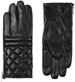 Amazon.com: AllSaints Men's Leather Gloves with Side Zip Closure
