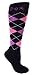 MOXY Socks Purple and Pink Argyle Fitness WOD Knee-High Socks