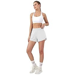 Aurefin Women's 2 in 1 Flowy Running Shorts High