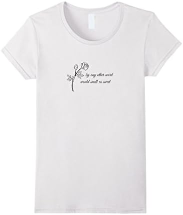 Womens William Shakespeare's Romeo and Juliet Rose Quote T-shirt XL White