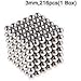 3mm Magnetic Fidget Blocks Ball, EVERMARKET Magnetic Sculpture Toy for Intelligence Development, a Great Toy for Office, Home, and Everywhere - with a Metal Gift Box (216 pcs,1 Box)