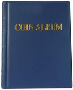 MINLIN Coin Album 250 Openings World Coin Stock Collection Protection Album OEM and banknote Album (Blue)