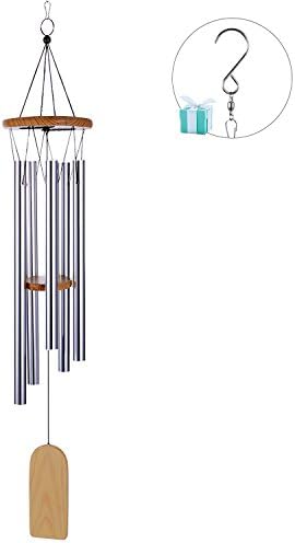Wpky Beautiful Tune Wind Chime, Elegant Metal Design Musical Windchime with Sweet Sound, Perfect Decor for Garden, Patio, Balcony Outdoor &amp; Indoor