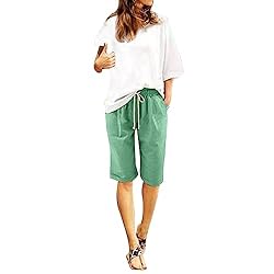 Bermuda Shorts for Women Casual Summer Elastic