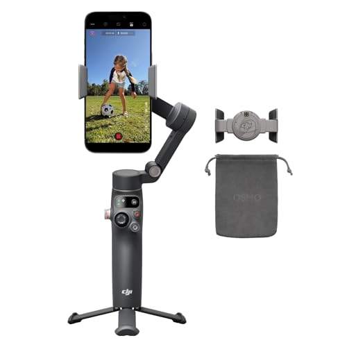 DJI Osmo Mobile 8 Standard-Combo, Gimbal-Stabilisator für Smartphones, Natives AI-Tracking, 360°-Schwenkrotation, Verlängerungsstab & Stativ integriert, 10 Std. Akku