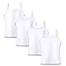 Jack and Jill Girls Ultra Soft 100% cotton White Camisole Tank Top undershirts (4 Pack)