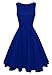Anni Coco Women's Classic 1950s Vintage Hepburn Dresses Blue XX-Large