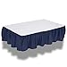 TILLYOU Mini Crib Skirt Ruffled, Microfiber Portable Crib Bed Skirt for Baby Boys and Girls, 24’' X 38’’, 10.5'‘ Drop, Navy Blue