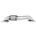 Mophorn Duramax Header Bolt On Passenger Side up-Pipe with Gaskets Fits for 2001-2016 GM 6.6L Diesel LB7 LLY LBZ LMM LML 6.6L Silver