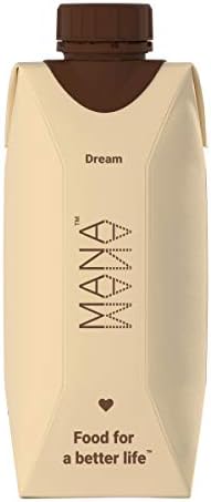 MANA Drink | Dream Meal Replacement - 12 Pack x 400 kcal in 330ml Shake Drink - No GMO Vegan Snacks for Breakfast On The Go - Lactose Free Nutritionally Complete Ready to Drink Food