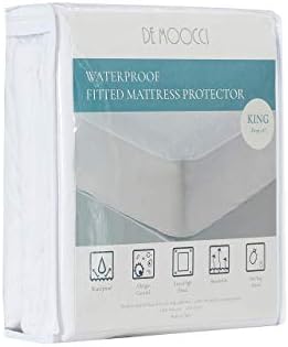 DE MOOCCI Hypoallergenic Waterproof Fitted Mattress Protector (King)