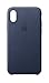 Apple MQTC2ZM/A iPhone X Leather Case - Midnight Blue