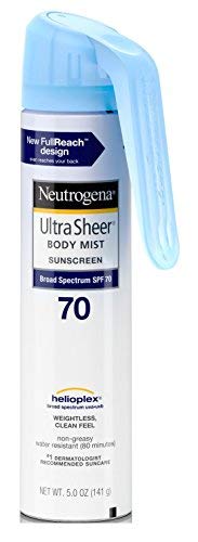 Neutrogena Ultra Sheer Spf#70 Body Mist Full Reach Spray 5 Ounce (148ml) (2 Pack) - //medicalbooks.filipinodoctors.org