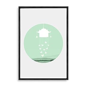 Framed Circular Pattern Home Artwork for Living Room Bedroom