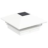 GreenLighting Low Profile LED Solar Post Cap Light for 4 x 4 Wood Posts (White)