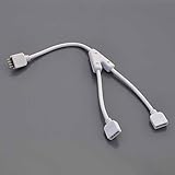 LEDwholesalers 4 Pin Splitter for Two Color Changing RGB LED Light Strips, 2355