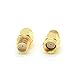 RF Design SMA Female to RP-SMA Male 2 Pieces coaxial Coax Adapter Coupling Nut Connector Golden