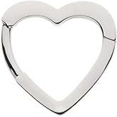 Pierced Owl 16GA ASTM F-136 Implant Grade Titanium Heart Shaped Hinged Clicker Ring