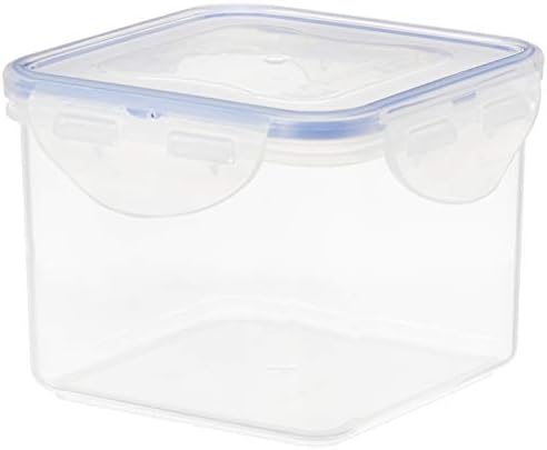 Lock & Lock Classics Square Food Container With Leak Proof Locking Lid, 680Ml, Transparent