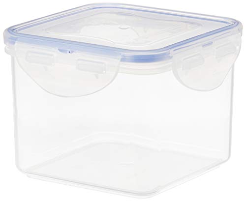 Lock & Lock Classics Square Food Container With Leak Proof Locking Lid, 680Ml, Transparent