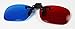 Red Blue/Cyan Anaglyph 3D Clip On Glasses – Games, Movie Printthumb 1