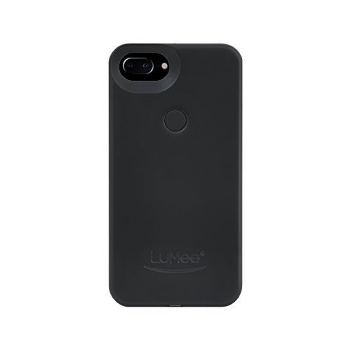 LuMee Two Cell Phone Case for iPhone 8 Plus (also fits iPhone 7 Plus), Illuminated LED, The Original and Authentic Celebrity Endorsed Light Up Case - Black Matte (Certified Refurbished)