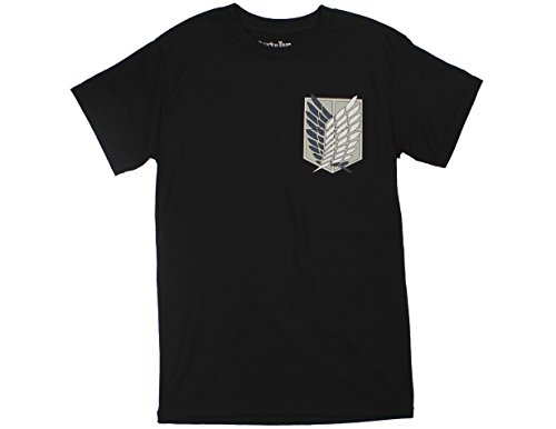 Ripple Junction Attack on Titan Survey Corps Adult T-Shirt Medium Black