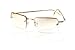 Classic Minimal Design Lightweight Rimless Rectangle Metal Frame Sunglasses (Clear and Tinted for X-Small Face) A124 A125 ((Clear) Silver Frame)