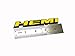 2pcs HEMI Side Fender Replacement Emblem Badge Plate Decal with Sticker for Dodge Charger V8 RT Ram 1500 Challenger (Yellow)