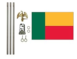 Benin 3x5 ft Outdoor Flag and Flag Pole