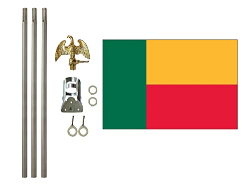 Benin 3x5 ft Outdoor Flag and Flag Pole