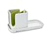 Full Circle Stash, Ceramic Sink Caddy, Green and White