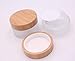 30g 30ml Environmental Bamboo Lid Frosted Glass Bottle Cream Jars Empty Cosmetic Comtainer 1pcs