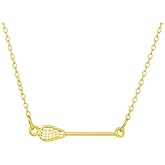 Sportybella Lacrosse Necklace, Gold Dainty Lacrosse Stick Pendant, Lacrosse Jewelry, Stainless Steel Charm, Gift for Lacrosse Player Lacrosse Accessory,