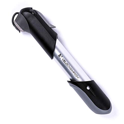 VeloChampion lichtmetalen mini fietspomp geschikt voor Presta, Schrader en Dunlop - draagbaar, compact, duurzaam en snel… - Image 5