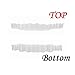 Denture Teeth Kit { Upper/Bottom } Teeth Veneer Cosmetic Teeth Whitening Denture Model Tooth Shade (white 2pcs)