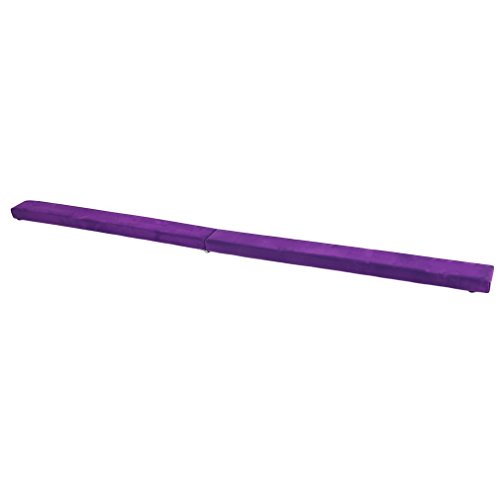 Water-chestnut Folding Gymnastics Training Balance Beam for Home Gym Training Exercise Sports (2.4m, Purple)