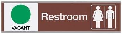 Restroom-V/O-Man/WomanWhite on Brown Silver Velcro