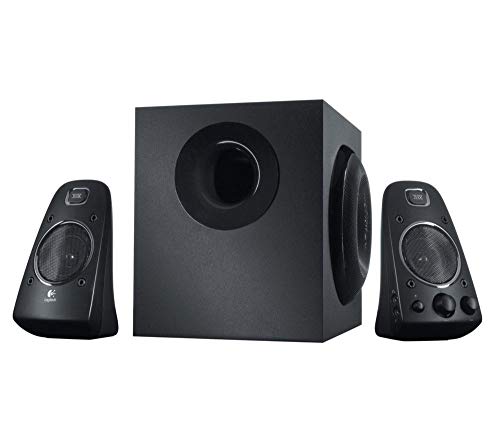 Logitech Z623 luidsprekersysteem met subwoofer, rijke bas, 400 watt piekvermogen, THX-gecertificeerd, 3,5 mm & RCA-ingangen, multi-device, UK-stekker, PC/PS4/Xbox/DVD-speler/TV/Smartphone/Tablet