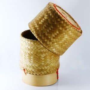 Thai lao sticky rice bamboo natural serving baskets from thailand