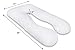Meiz Pregnancy Pillow, U Shaped Pregnancy Pillow for Sleeping, Maternity Pillow for Pregnant Women (White, 55 in)