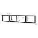 You Have Space Wall Mount 34 Inch Media Storage Rack CD DVD Organizer Metal Floating Shelf Set of 2 Black