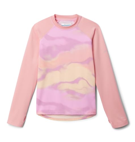Columbia Youth Unisex Sandy Shores Printed Long Sleeve Sunguard, Salmon Rose Un…