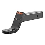 CURT 45060 Class 3 Trailer Hitch Ball Mount, Fits 2-Inch Receiver, 7,500 lbs. GTW, 1-Inch Ball Hole, 4-Inch Drop, 2-Inch Rise
