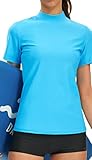 Rash Guard for Women Swim Short Sleeve Shirts