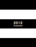 2019 Planner: Black White Stripes | Weekly Monthly Planner Calendar Organiser and Journal with Inspi by Nifty Notebooks, Large Planners
