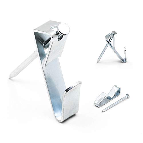 Picture Hanging Hooks 30 lb - Professional Picture Hangers for Drywall with Wall Nails - 100 Pack